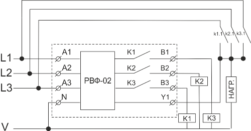 Схема подключения нагрузки величиной более 3,5 кВт