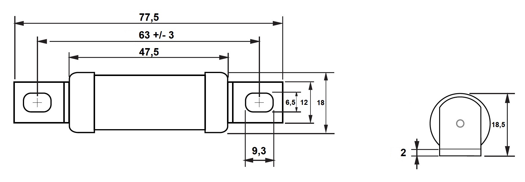 Габаритные размеры CHFE RGS4A-63