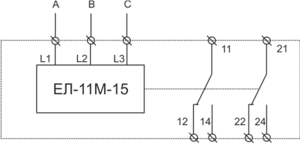Схема подключения ЕЛ-11М-15